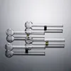 100 pcs farbenfrohe klare Pyrexhandhandglasölbrenner Rohr 4 -Zoll -Länge Dicke Glashandrohre mit radomfarbenem Balancer -Raucherzubehör Werkzeuge