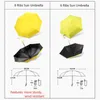 Paraplyer 8-ribs Sun Paraply Portable Mini Protection UV Folding Pocket Parasol med låda