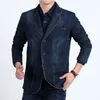 Abiti da uomo abito in denim cotone piccolo decorazione grande giacca casual alpinismo tattico cappotto elegante