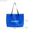 Totes Fashion Transparent Jelly Bag for Women Summer 2022 Large Capacity Shopping Tote Shoulder Bags Casual Waterproof Beach Bag HKD230822