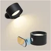 Wall Lamp LED With Remote Control Rgb Color Magnetic Dimming And Punching Free Usb Rechargeable Touch Bedside Reading