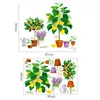 Autocollants muraux Fruits frais en pot Fleurs pour enfants chambre à coucher de chambre à coucher meubles de décalcomanie 3D