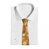 Bow Ties Vintage Roses Spring Flower Insects Sepia Gold Slyckor Män kvinnor Silk Polyester 8 cm Classic Neck Accessorie Gravatas Gift