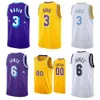 3 Davis Hommes Basketball Jerseys 6 23 James Austin Reaves Angelo Russell Jarred Vanderbilt Schroder Beasley 8 Br yant Mo Bamba Lonnie Walker personnalisé