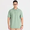 Men's Polos Loose Short Sleeve Cotton T-shirt Square Neck Polo Shirt