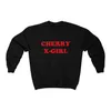 Sweats à capuche femme Sugarbaby Cherry X Girl Sweatshirt Tumblr Jumper Vêtements esthétiques Power Feminist Street Style Tops