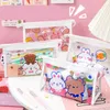 تعلم ألعاب القلم رصاص قلم رصاص Kawaii Cartoon Sationery Pen Bag Bag Bag Bag Conger Carge Pencil Comple Office طلاب المدرسة يزود بأكياس تخزين مستحضرات التجميل