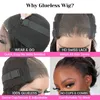 Kinky Straight 13x4 Lace Front Glueless Wig Wear and Go Glueless Yaki Human Hair Wigs Pre Plucked Brazilian Cheap Closure Wigs
