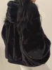 Chaquetas de mujer Versión coreana Felpa engrosada Abrigo de algodón de lana de cordero de doble cara Chaqueta con capucha de cremallera de color sólido suelta de invierno para mujer 230821