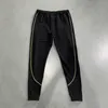 Yeni Central Cee Set Kalite Trapstar Erkekler Altın Mektup Nakış Siyah Panelli Kadın Hoodie Sıcak Satış Jogger Pants Trailtsits Suit