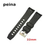 20mm 22mm New Black And Orange Diver Rubber Curved end Watch Band Strap For Omega Watch1623