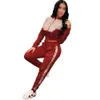 Designer Print Tracksuits Dames tweedelig sets Casual Slim Fit Zipper Set gratis schip