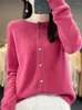 Women's Knits Spring Female O-Neck Cashmere Merino Wool Sweater Women Knitted Hollow Out Knitwear Clothing Tops