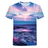 Herr t shirts strand semester ocean tshirt 3d tryck män kvinnor unisex t-shirt sommar överdimensionerad casual mode snabba torra kläder tees