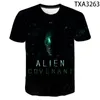 T-shirts pour hommes Alien T-shirt d'été hommes femmes enfants 3D imprimé hauts à la mode garçon fille enfants à manches courtes Cool t-shirts