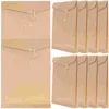 RAPPLICO DI RAGAZZO 10pcs Kraft Paper Envelope String Tie Closure Documento Organizzatore