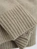 Kvinnors stickor Tees Autumn Winter Pure Cotton Button Knit Coat Cardigan tröja 230821