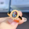 Anelli di cluster anello di fidanzamento Alexandrite in argento con perle cambio di colore 925 gioielli sterling per regalo