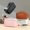 Kosmetiktaschen Koffer für Frauen elegant PU Leder Make -up Beutel Reisen Toilettenartikel Organizer Aufbewahrungssack Korean Carryon Make -up -Tasche 230821