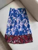 Kjolar megeara sommar vintage kvinnor blommor tryckt midi kjol kausal veckad elastisk hög midja
