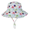 Summer Baby Sun Cap Baby Sun Hat For Girls and Boys Outdoor Neck Ear Cover Anti UV Kids Beach Caps Bucket Cap 0-8 Years