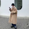 Herrjackor herr mode trench rockar hösten män lång jacka streetwear casual solid lös vindbrytare plus storlek 5xlm 230822