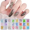 30pcs resina unhas butterfly jóias fowers de animais desenhos animados de animal de fundo gordo arco de diamante arco de unhas de unhas de jóias para mulheres Manicure Manicure Diy Crafts