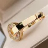 Luxe ontwerper Ring Fashion Heart Rings for Women Original Designers Fashion Ring Brand Classic Style Gold Designer Joodly273W