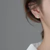 Hoop Earrings 925 Sterling Silver Clip On Bow Bowknot Small Earring Women Girl Ear Bone Nails Accessories Charm Jewelry