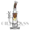 10.7 inç Mini Cam Su Bong Kalın Borular Dab Rig Matrix Perc kase veya kuvars tırnak borusu bongs balmumu ile küçük yağ kuleleri