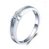 Cluster Rings Zhjiashun подлинное 0,1 -е Принцесса Cut Natural Diamond Real 18k White Gold Свадебное обручальное кольцо для женщин -ювелирных изделий