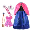 Vestidos de menina Anna fantasia para meninas Princesa Cosplay Dress Childra