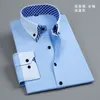 Męskie koszule mody 2023 MENS FRANCUSKI Mankiety miękkie sukienka miękka regularna dopasowanie Jacquard Male Smart Shirt 230821