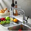 Keukenkranen Moderne stijl messing en koud water trekken uit mixerkraan uit