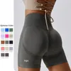 Short actif avec Logo pour femmes, maille latérale d'été, respirant, sport, Sexy, levage des hanches, Yoga, Fitness, élastique sans couture, course à pied, Pilates