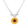 Pendentif Colliers De Mode Délicat Tournesol Collier Pour Femmes Creative Imitation Perles Bijoux Vêtements Accessoires Cadeaux