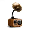 Haut-parleurs Mini rétro Antique Gramophone sans fil bluetooth haut-parleur mains libres carte d'appel disque lecteur de musique décoration de la maison R230621 L230822