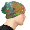 Beralar Gustav Klimt Çiçek Bahçesi Yıkanmış Sıcak Bonnet Açık Beanies Koruma Erkek Kadın Şapkalar