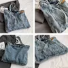 Mulheres denim bolsa de lona 2023 novo vintage grande capacidade feminino shopper sacos de ombro harajuku coreano duplo bolso bolsa feminina