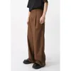 Pantalons pour hommes hommes costume solide ample Baggy décontracté pantalon à jambes larges taille haute bas droit Streetwear surdimensionné