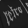 Herrtröjor goth punk hoodie rhinestone brev cross zip-up sweatshirts män harajuku överdimensionerade hip hop streetwear y2k svart