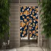 Curtain Elegant Flowers Door Curtains Art Japanese Style Doorway Living Room Partition Drape Entrance Hanging Half-Curtain Prop