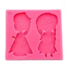 Backformen Schimmelpilze de Silikon Rendas Para Bolo 1pc Foodgrade 3D Schwester Kuchenform Dekoration Fondantseife