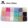 Teethers Toys Wholesale 100pcs Baby Silicone Beads 9mm Toddlers Teething BPA Free For Necklaces Pacifier Holder 230822