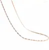 Catene catene di catene in oro rosa in oro rosa catena da 45 cm per donne uomini boemia collane geometriche bijoux femme colles mujer