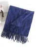 Foulards Mode 2023 Tricoté Imitation Cachemire Femmes Homme Écharpe Foulard Winte Dame Rayé Imprimer Écharpe Pashmina Mujer Wrap Châle Homme