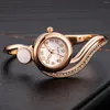 Wristwatches Women's Watches Bracelet Easy To Read Dial Alloy Band Elegant Wristwatch Wonderful Gift For Women H9