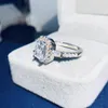 Pierścienie klastra Diwenfu Real 925 Srebrny pierścień dla kobiet, jeśli wycięte diamentowe kobiety Anillos de Bizuteria Biżuteria