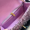 2023-New New Crossbody أكياس نسائية سلسلة الكتف القابض رفرفات محفظة محفظة حقيبة يد مزدوجة الحروف الصلبة