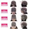 Syntetiska peruker Deep Wave 13x613x4 HD Transparent spetsfront Mänskligt hår 360 Frontal Wig Brazilian Cury Hiar 4x45x5 Stängning 230821
